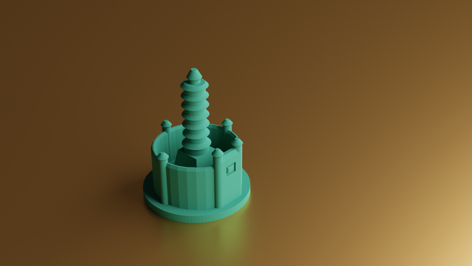 Avatar themed CATAN tokens: Earth Kingdom Settlement