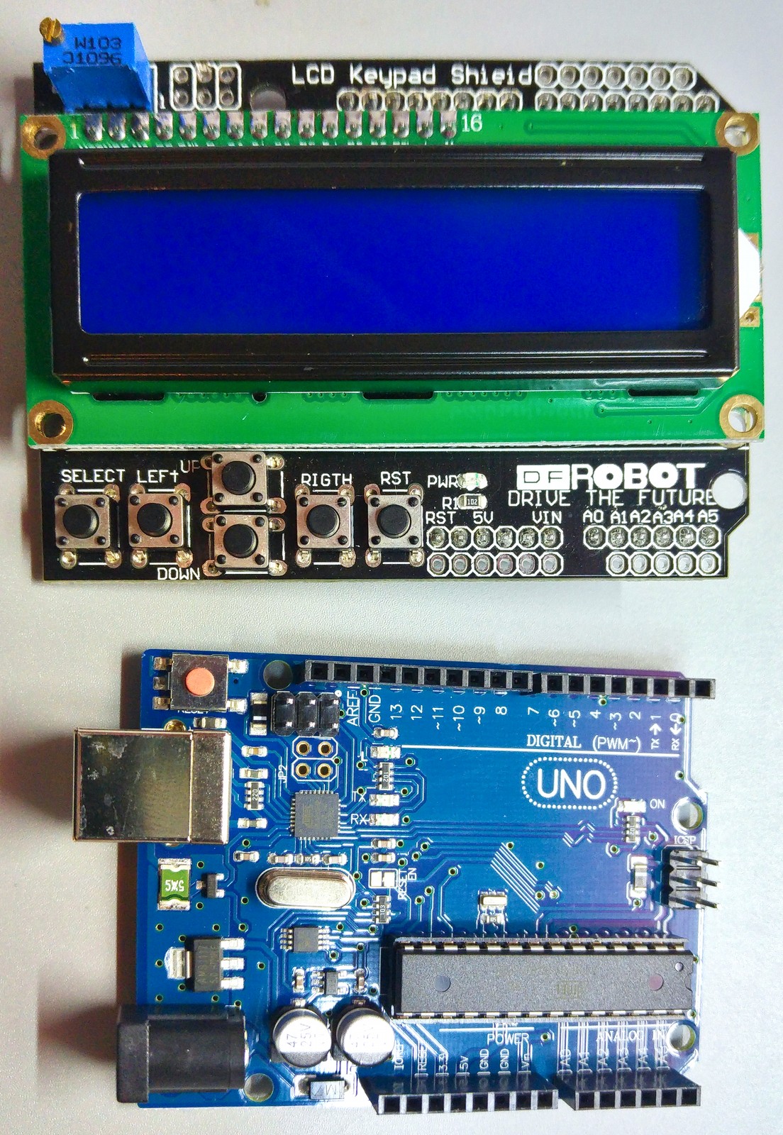 Arduino Uno + DFRobot LCD Shield Case by Thomas Download free STL