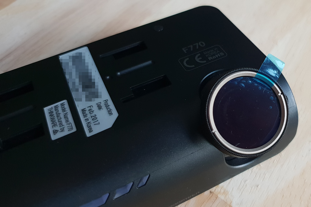 Thinkware F770 Dash Cam Filter Adapter
