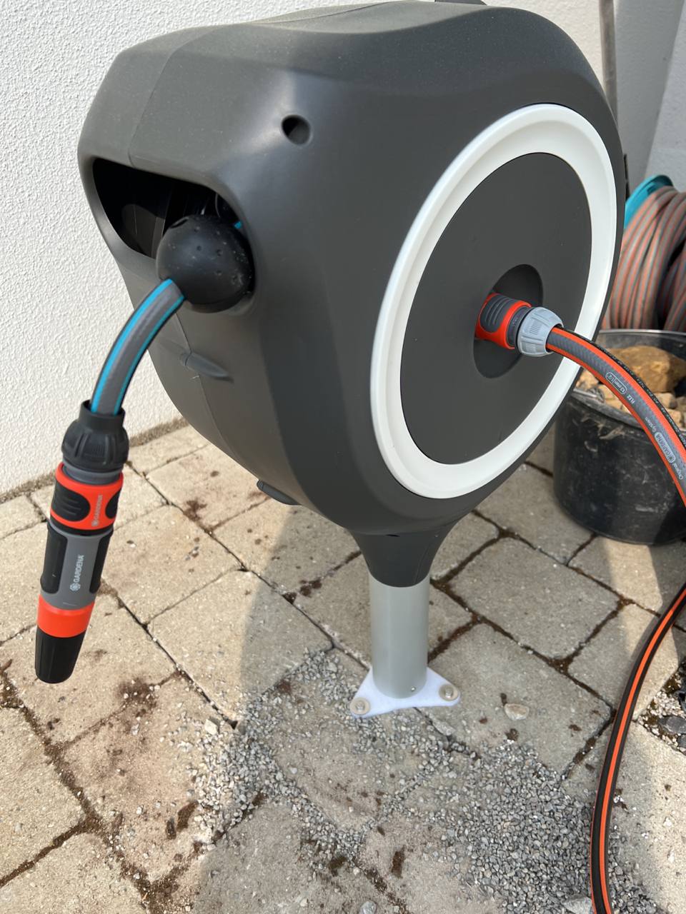 For Gardena Rullup hose box Floor attachment