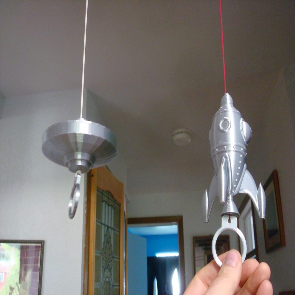 String climbing Rocket and UFO