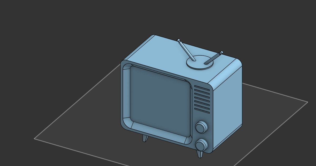 Retro Television by Supratik Athanti | Download free STL model ...