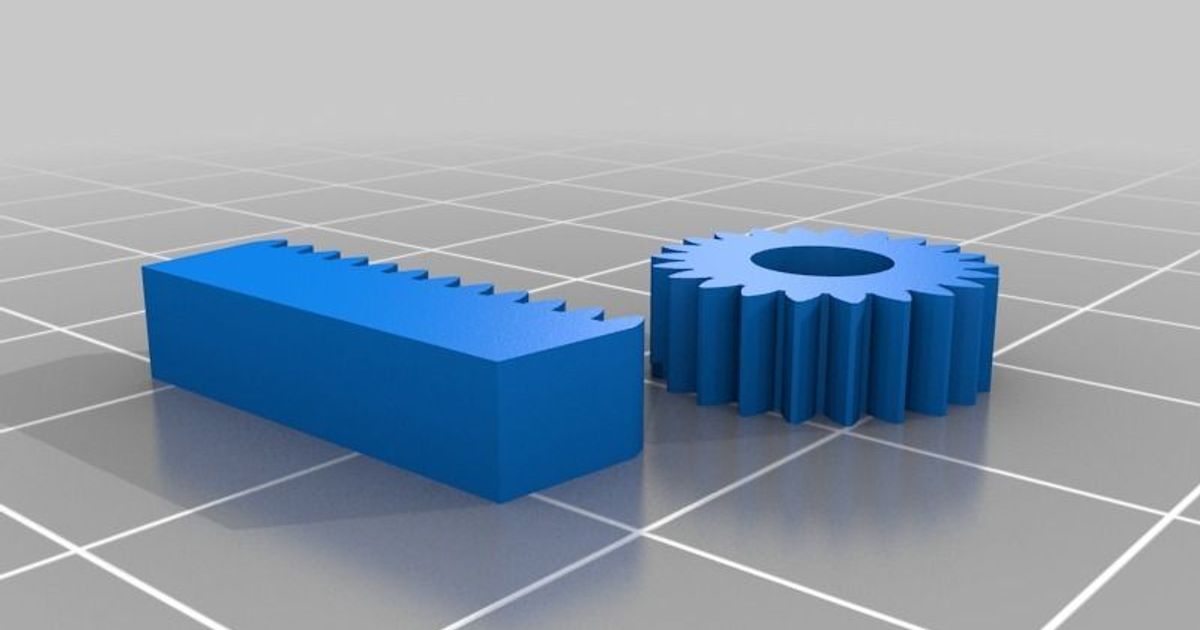 My Customized rack and pinion by divemasterbill Download free STL