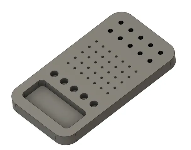 CNC Bit and Collar holder with small parts tray