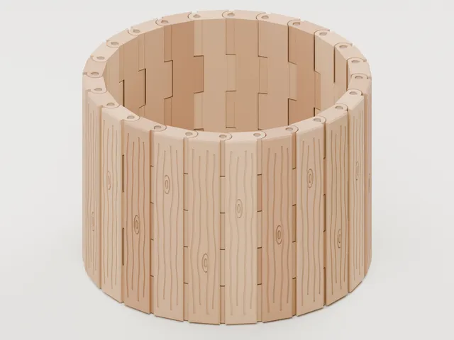 Articulated Wooden Wall – Modular Diorama Fence