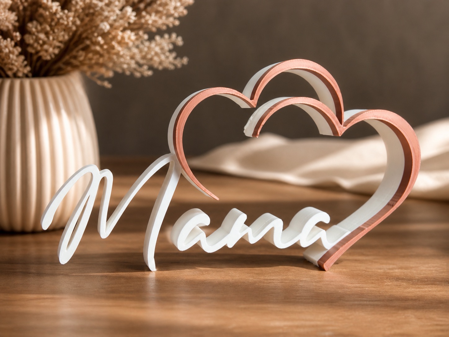Mama Heart Sign Bundle | 3 Versions | Mother’s Day Gift | 3D Printed Decor | Multicolor