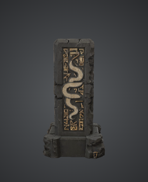 Ancient Serpent Obelisk – Runic Stone Monolith