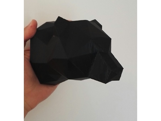 Miniatura 6 do modelo 3D Bear Wall Trophy Low Poly