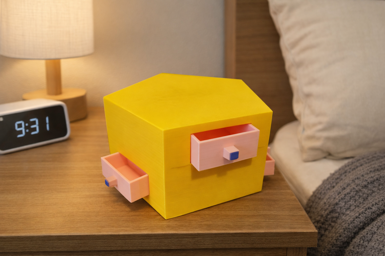 3D Printable Modular Storage Box with Drawers