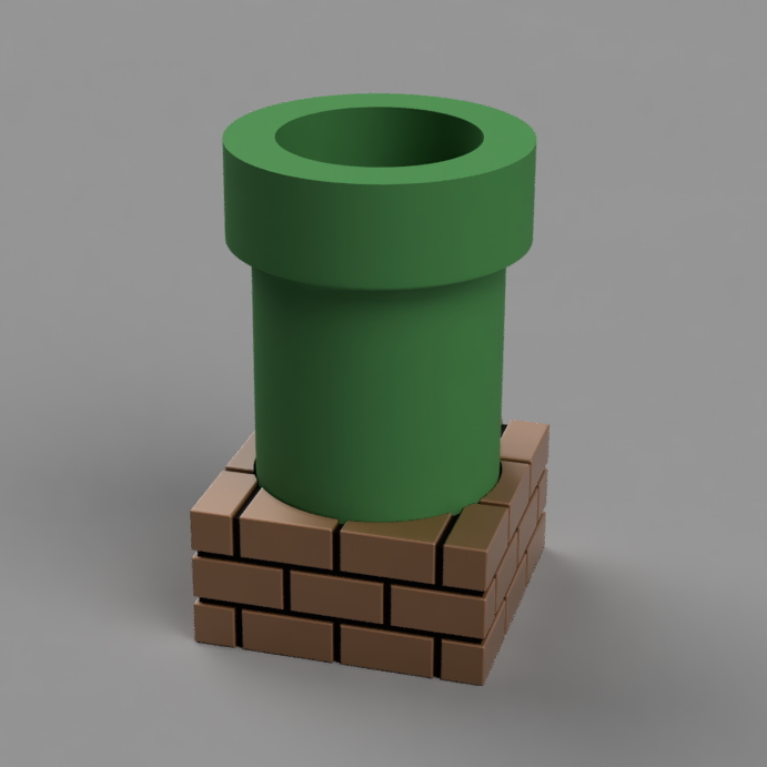 Mario pipe flower pot by SzaryHusky | Download free STL model ...