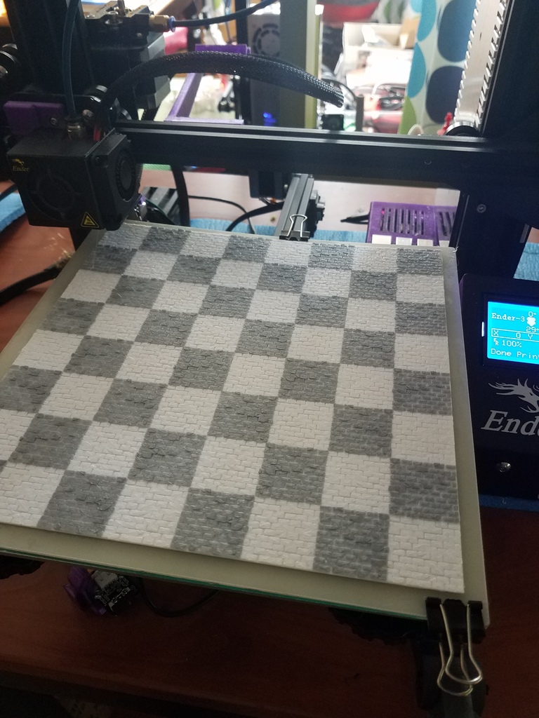 Brick Floor Chess Board Multi-layer Coloring 220x220