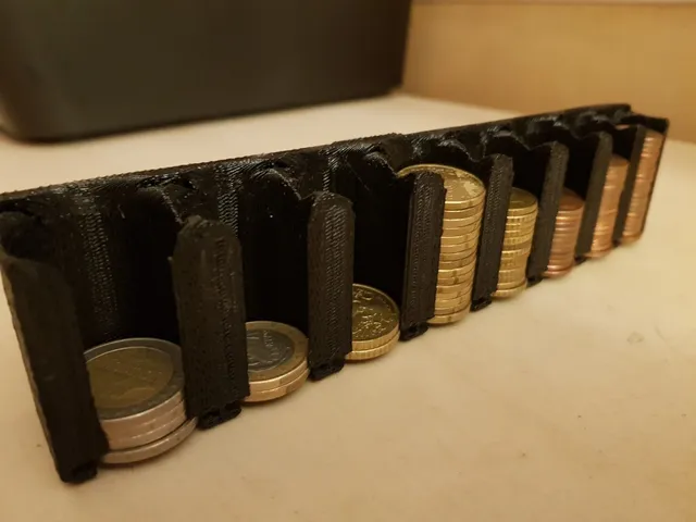 Euros coins sorter box