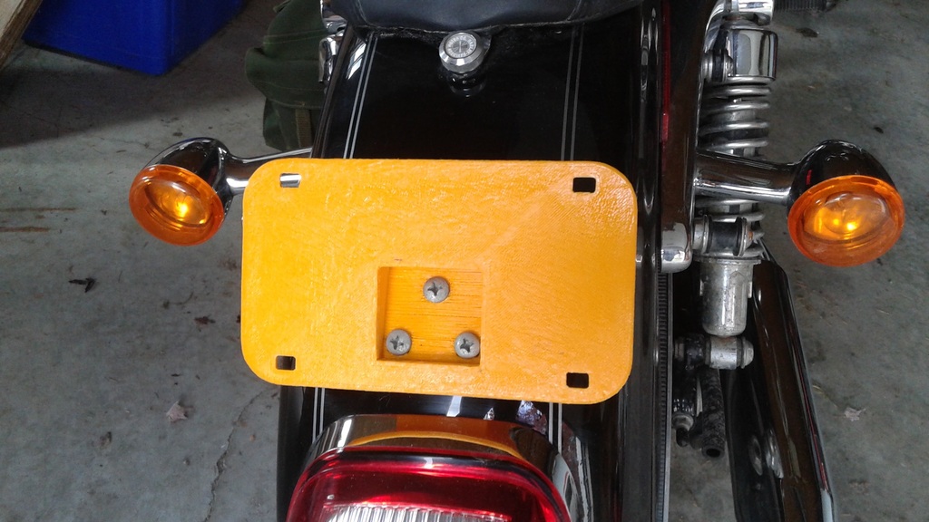 motor cycle license plate