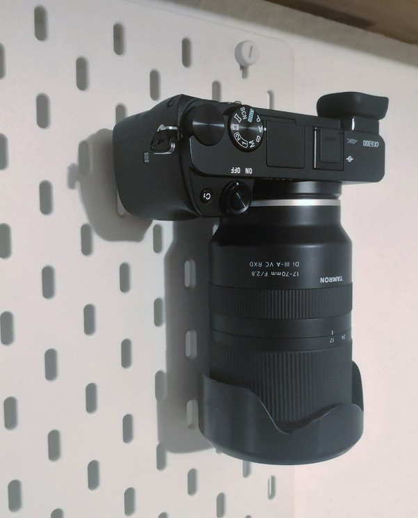 Arca Swiss camera mount for Ikea Skadis Pegboard