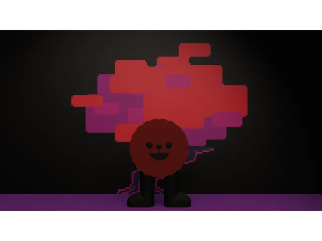 Deltarune – C. Round (Crownless) 3D Model