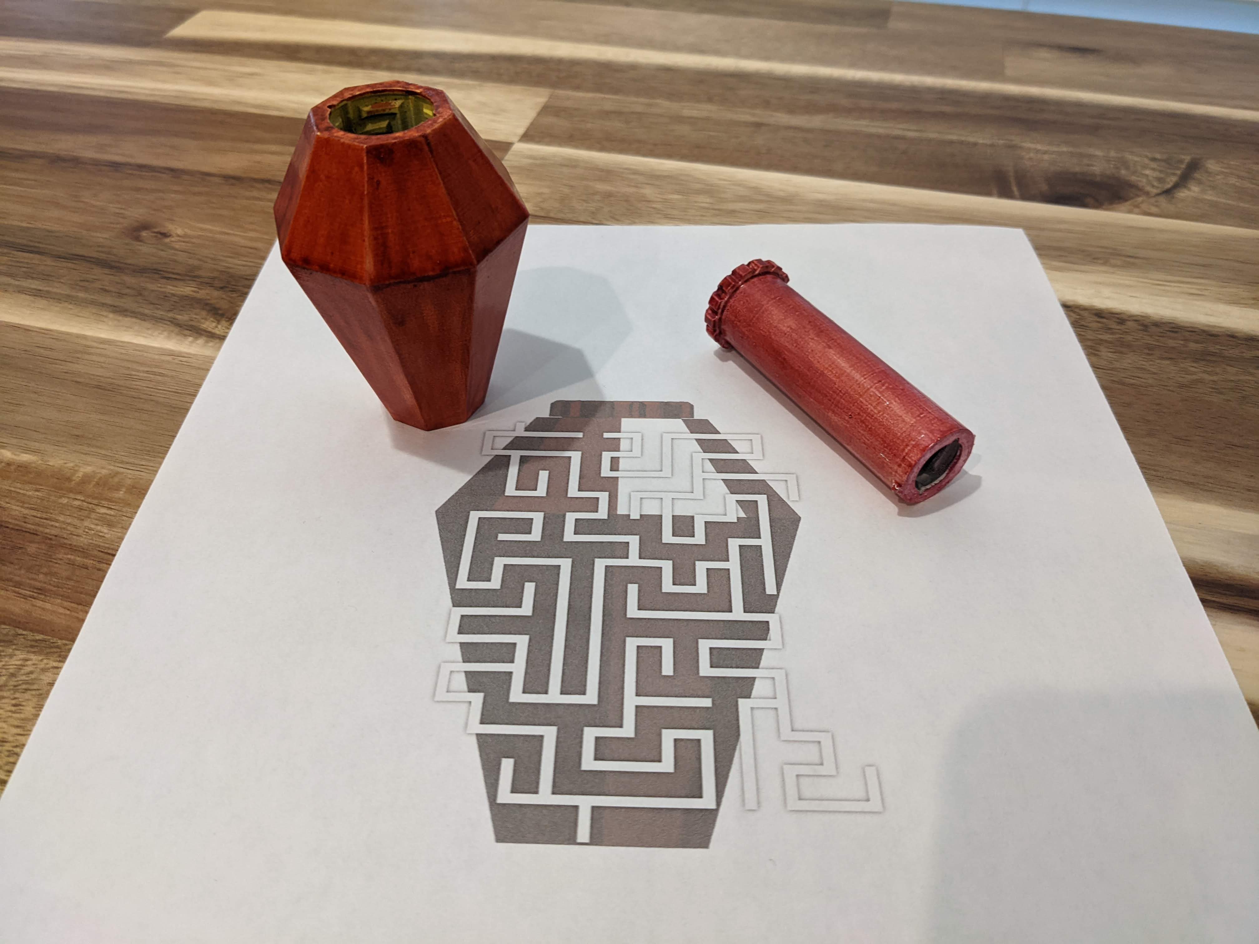 "Crystal Vial" Puzzle Maze Box