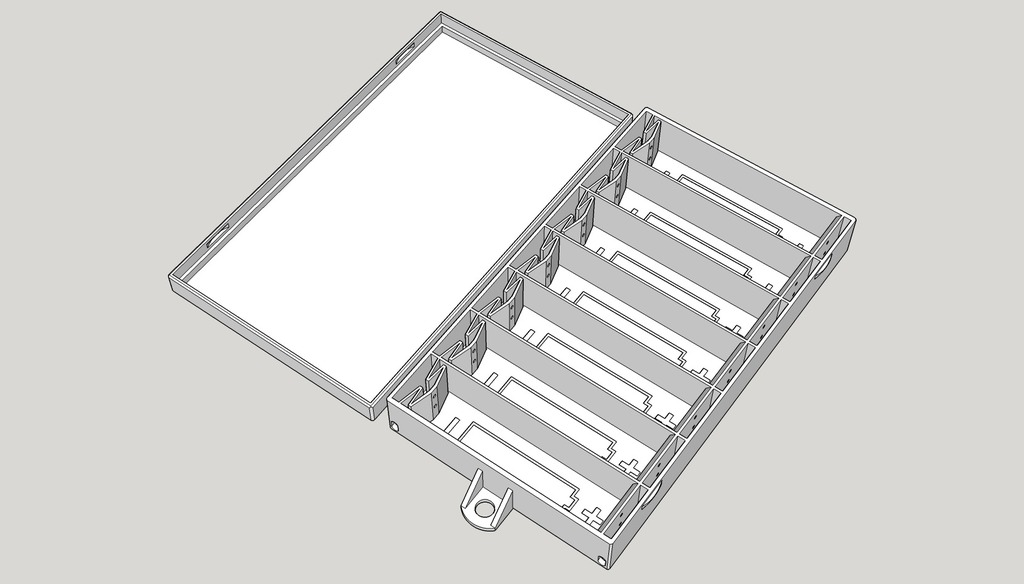 7xAA battery holder with snap lid and integrated springs