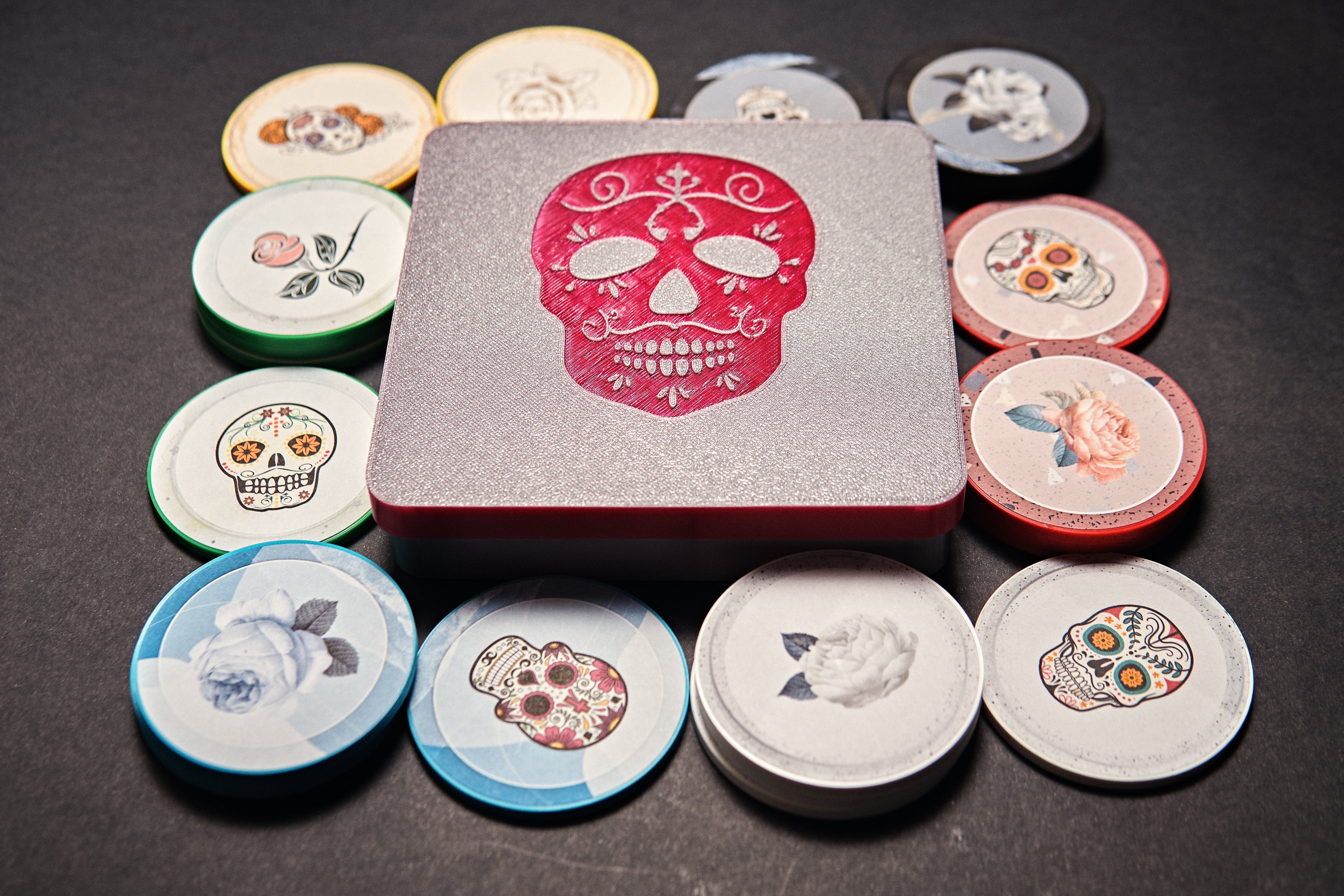 Skull game - tokens and box
