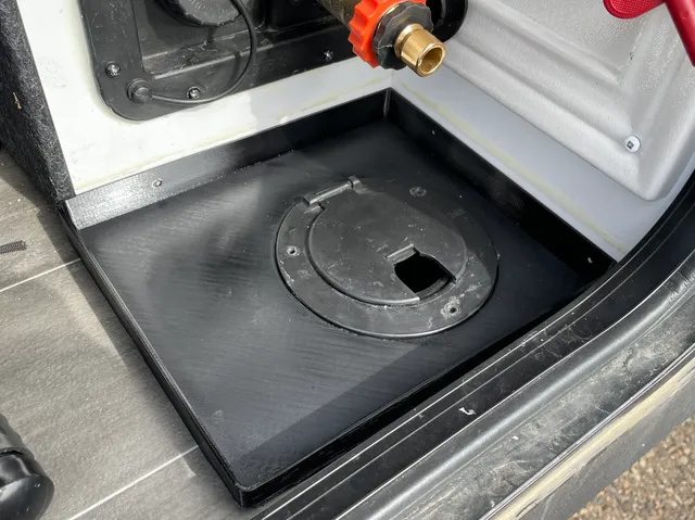 Travel trailer drain tray