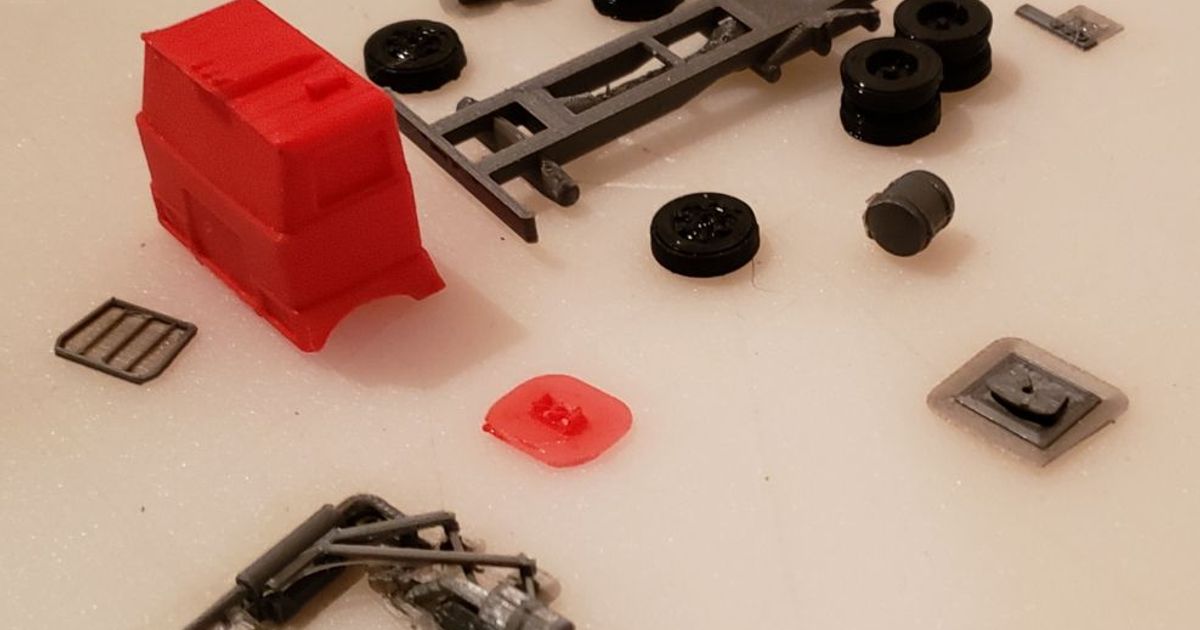 Mack F700 HOscale truck by GadgetChris Download free STL model