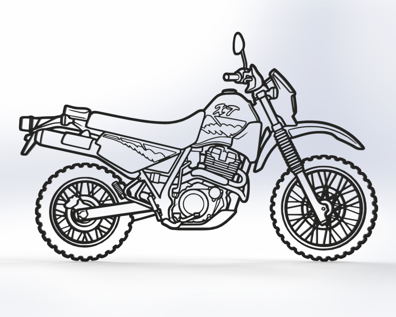 Yamaha XT350 Wall Art
