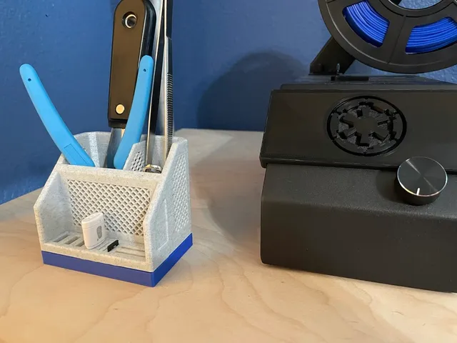 Two Tone Rugged Desktop Organizer w/o Calculator Slot