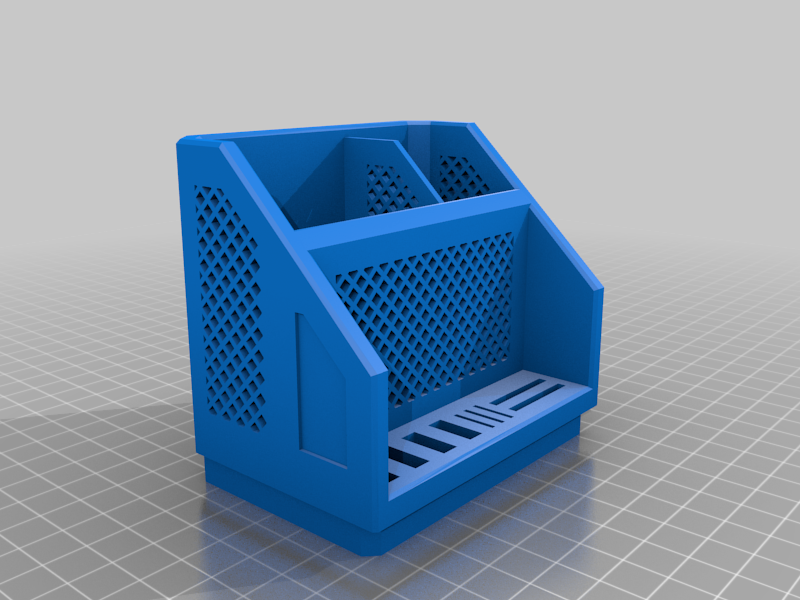 Two Tone Rugged Desktop Organizer w/o Calculator Slot by Pdogman Download free STL model