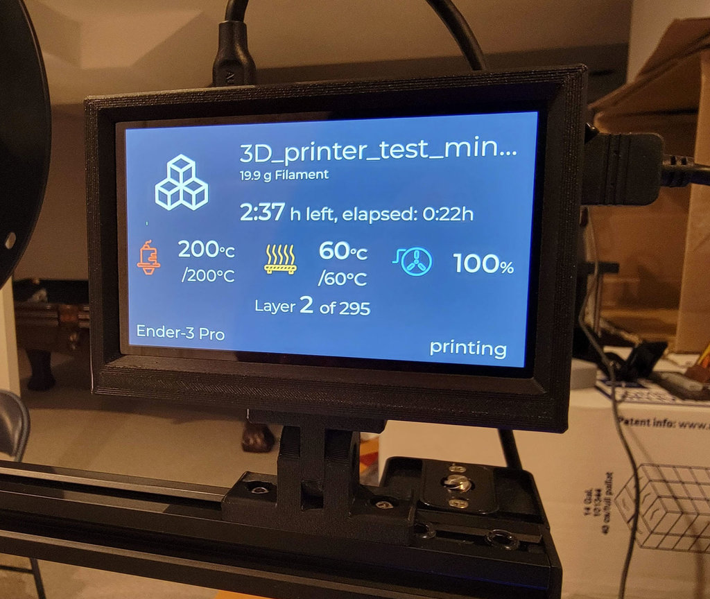 Raspberry Pi Case for Waveshare 4.3 inch DSI LCD module