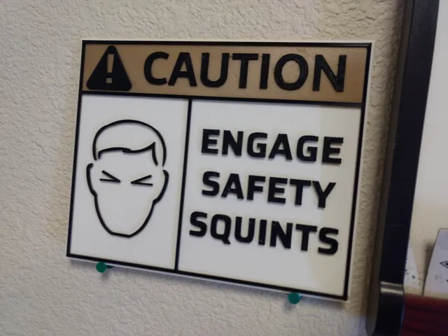 3-Color Safety Squints Sign