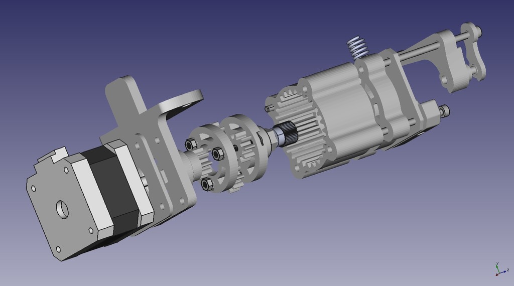 Compact Geared Bowden Extruder by salfter | Download free STL model ...