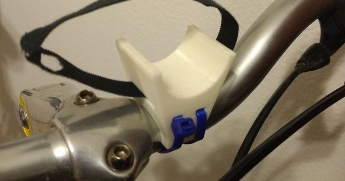 Bicycle Flashlight Mount by salfter Download free STL model