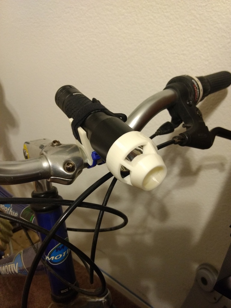 Bicycle Flashlight Mount by salfter Download free STL model