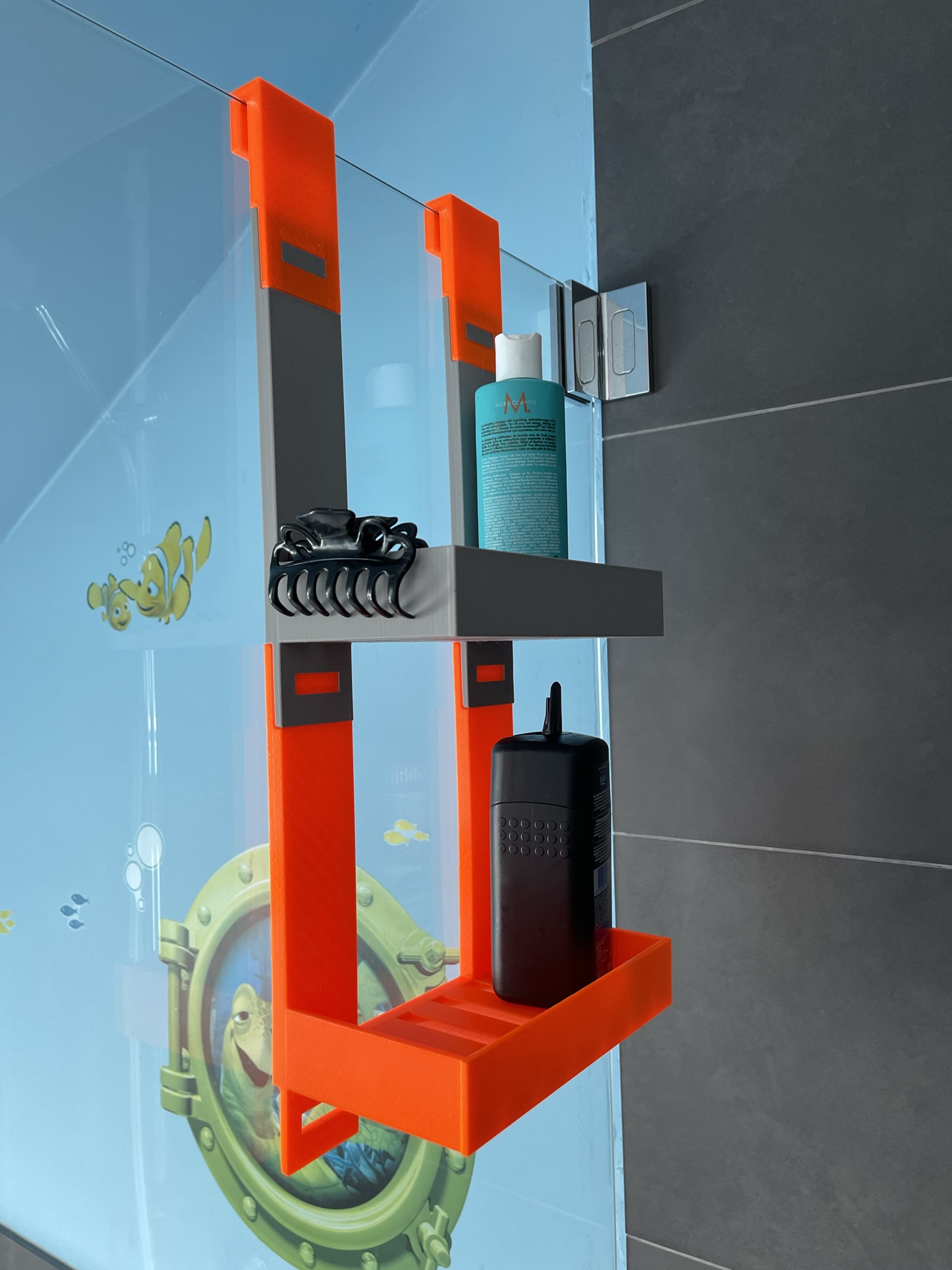 Modular Glass Hanging Shower Shelf
