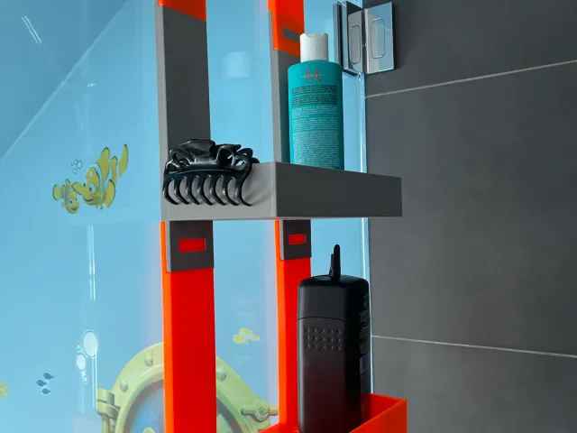 Modular Glass Hanging Shower Shelf