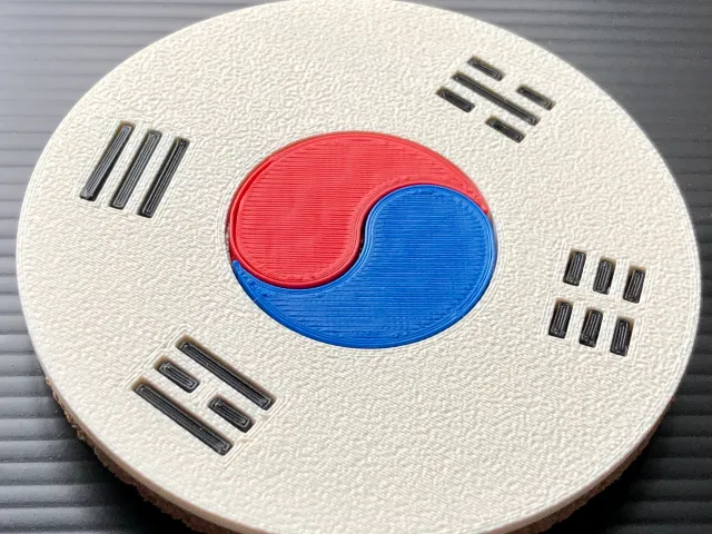 South Korea - Flag Beer Coaster