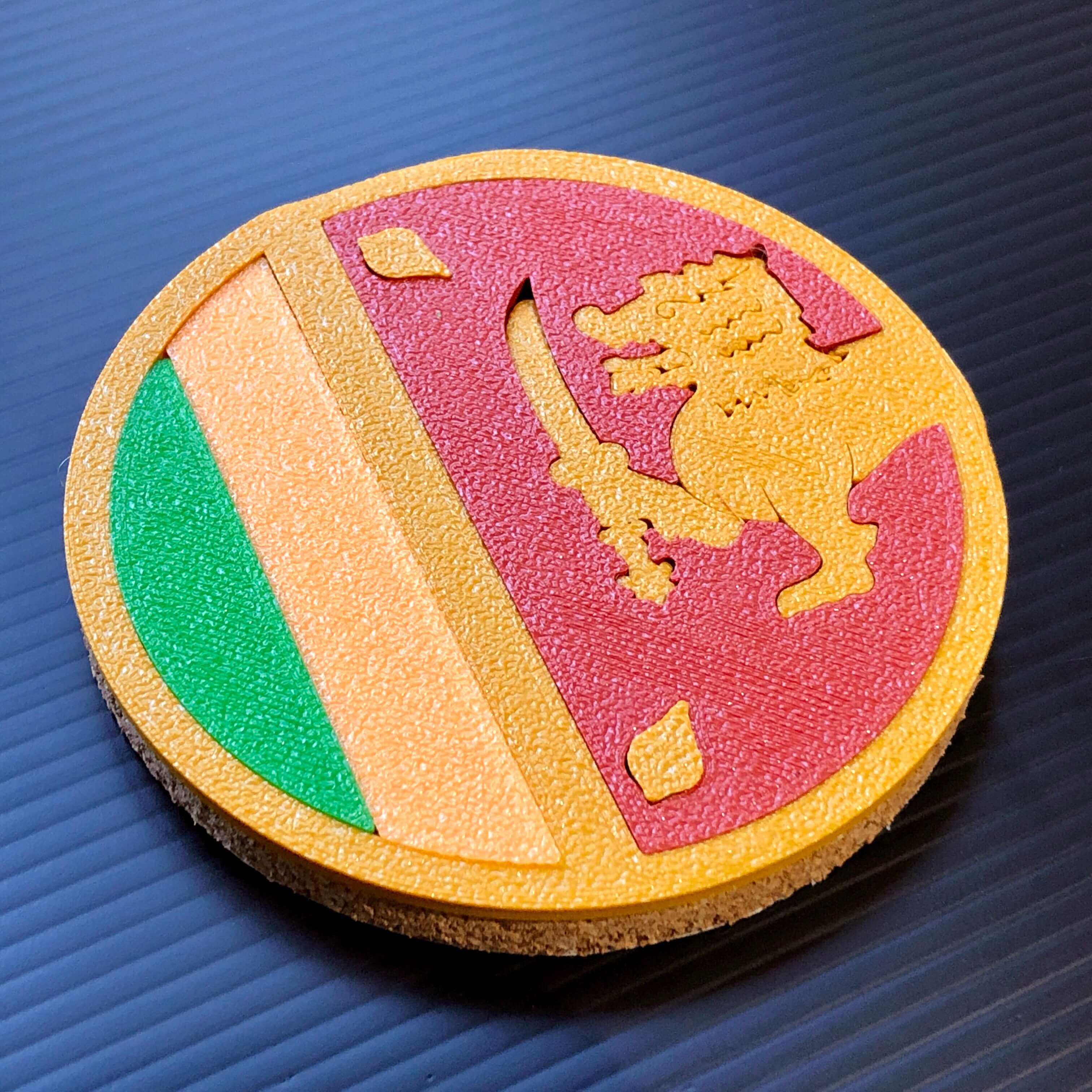 Sri Lanka - Flag Beer Coaster