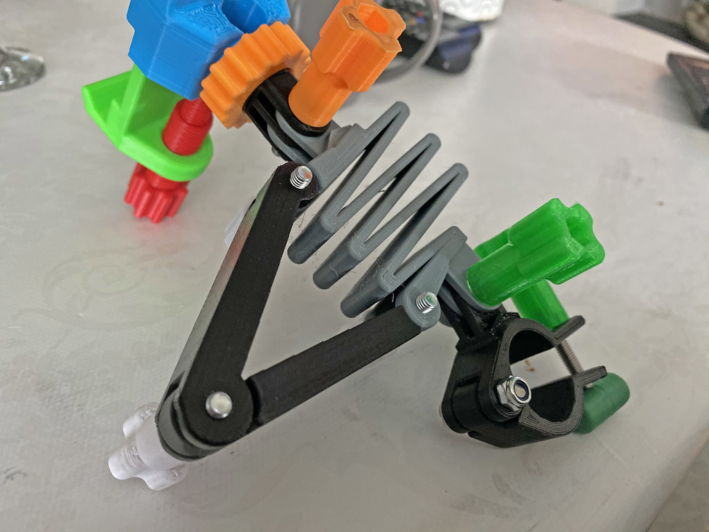 Phone Atachment to Bike with spring damper.