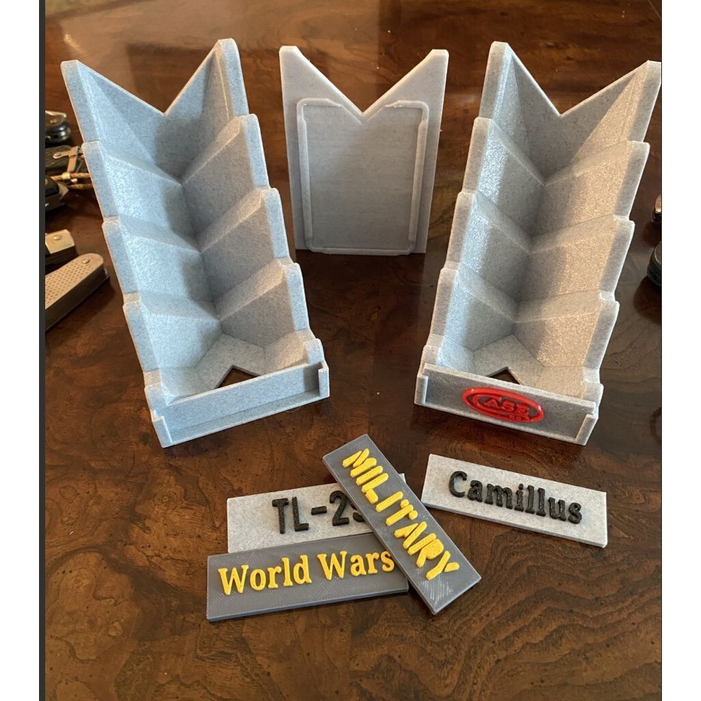 Thingiverse Pen Rack Knife Display Stand with Front ID Plate V2 — STL Grátis | 3DFinder