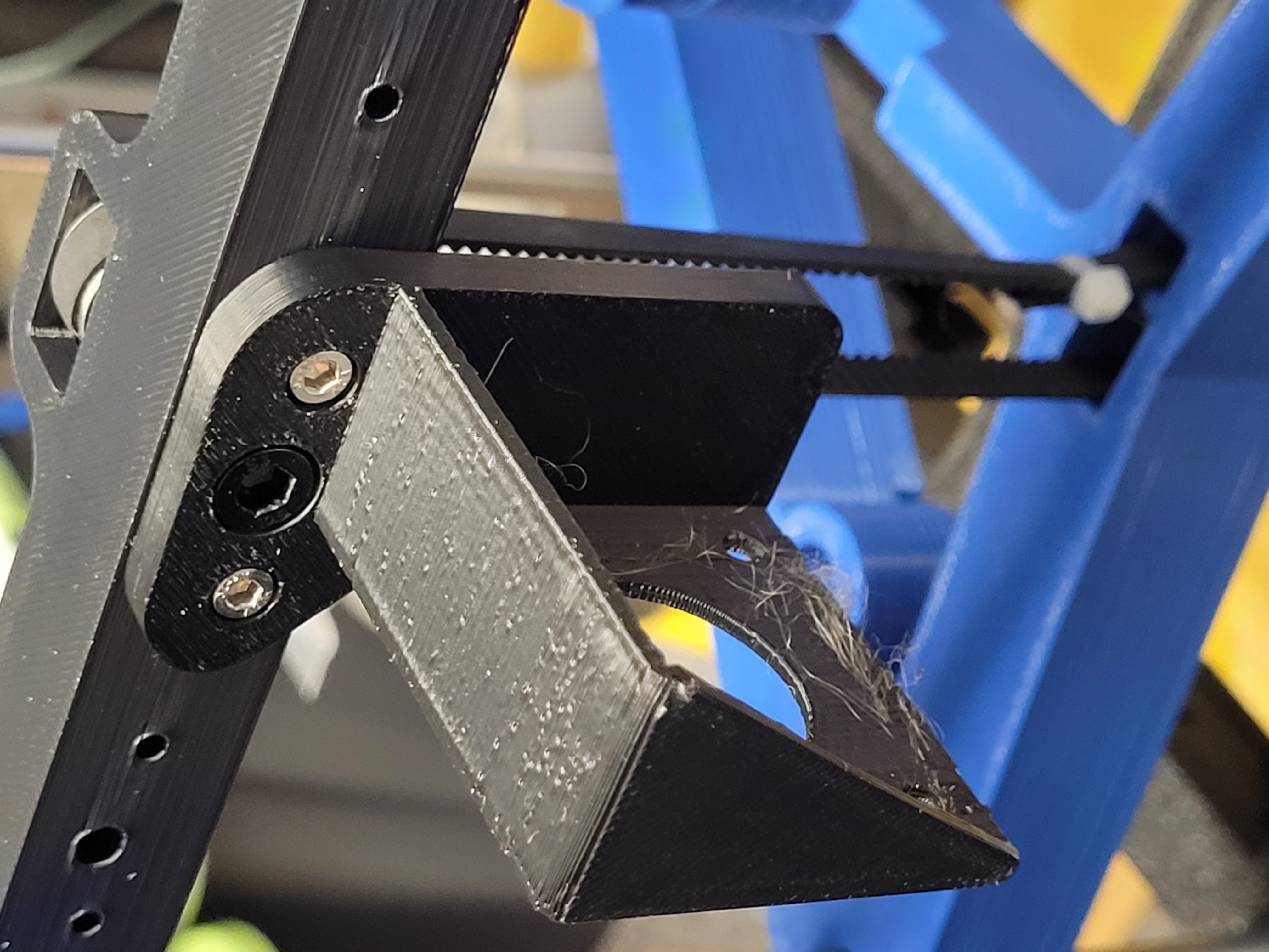 Rook Back end extruder mount for Mk1 top frame with heated inserts