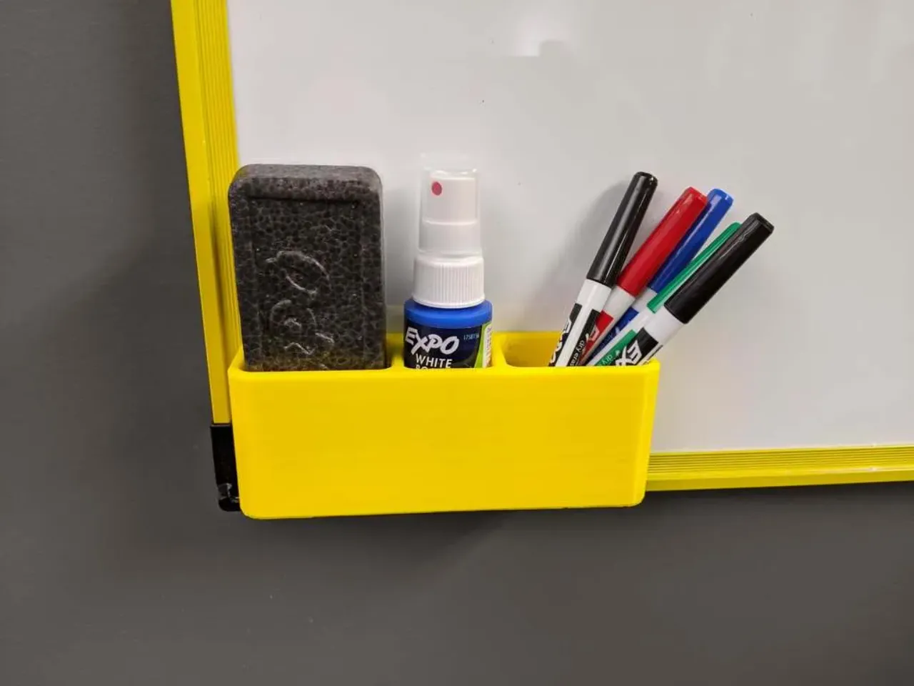 Dry Erase Marker Holder, Board Marker and Eraser Holder Shelf - White