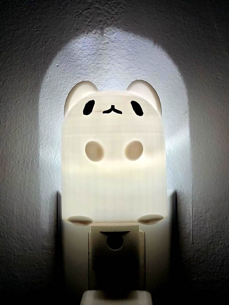 Pusheen cat night light cover by telly0050 Download free STL model
