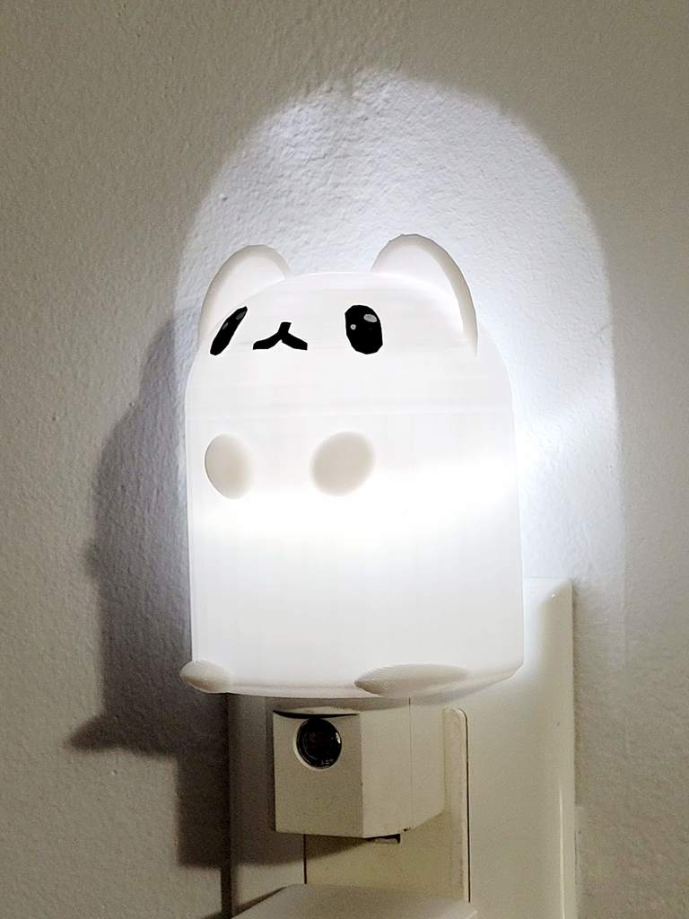 Pusheen cat night light cover by telly0050 Download free STL model