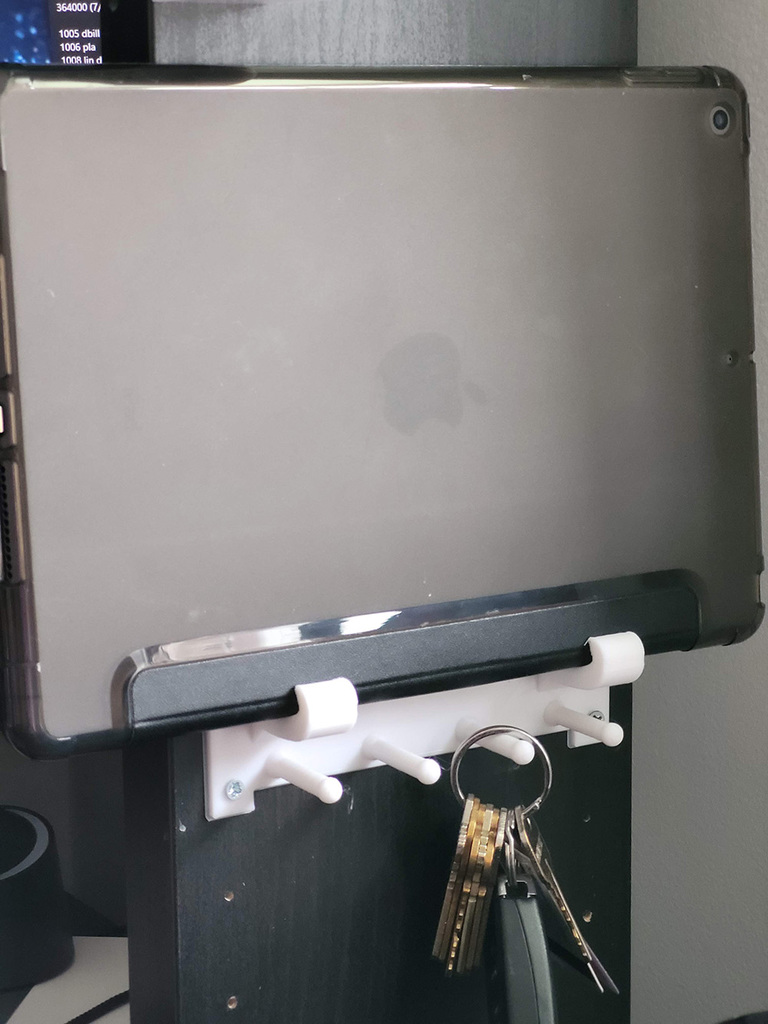 tablet wall holder with hanger by telly0050 Download free STL model