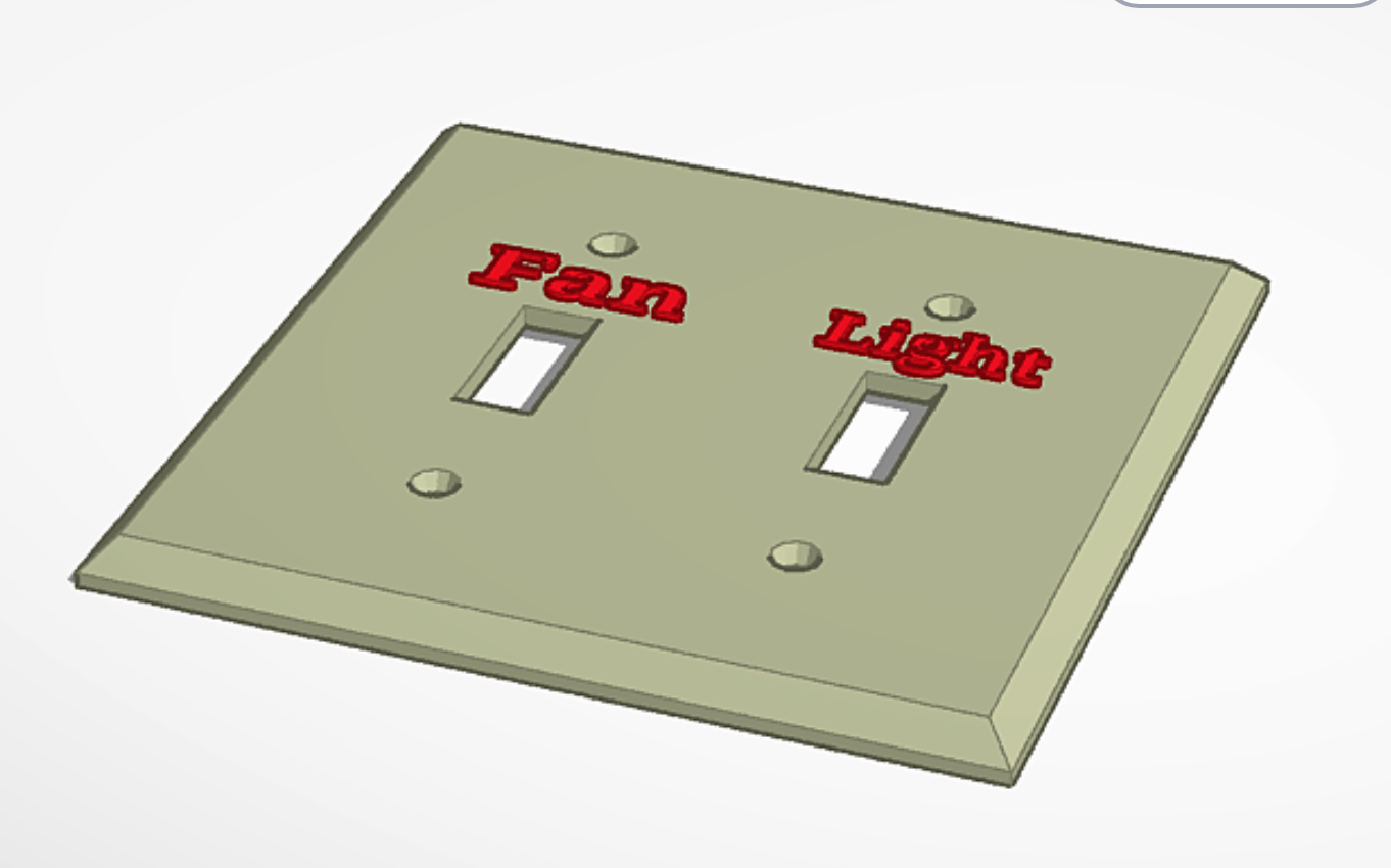 Labeled Light Switch Plates
