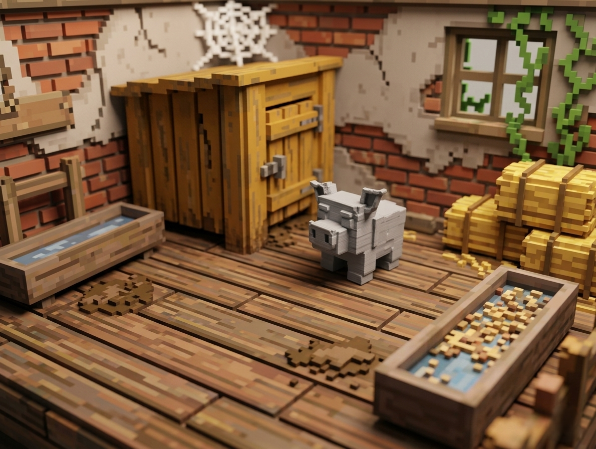 Pixel Piggy – Voxel Style