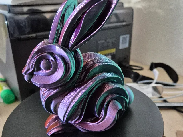 Flowing Easter bunny