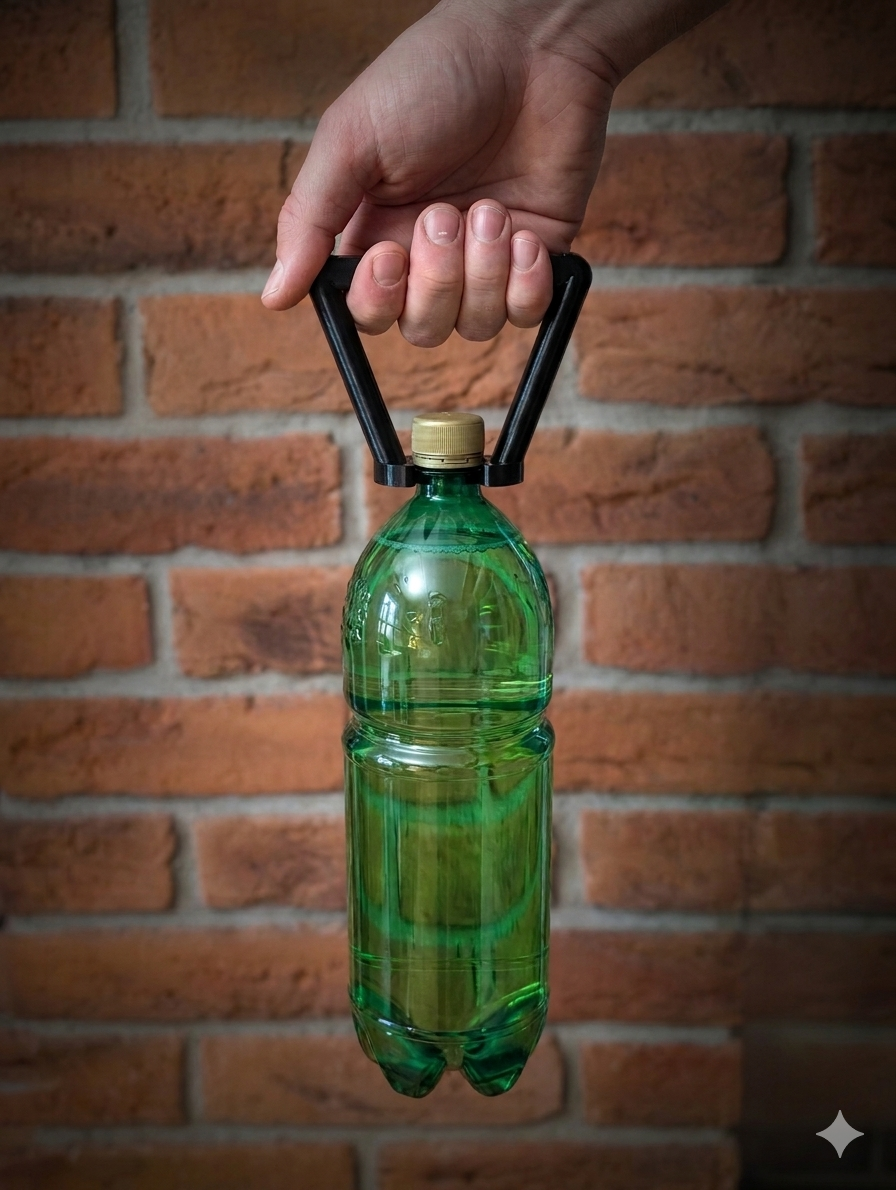 Ergonomic PET Bottle Carrier Handle 3D model