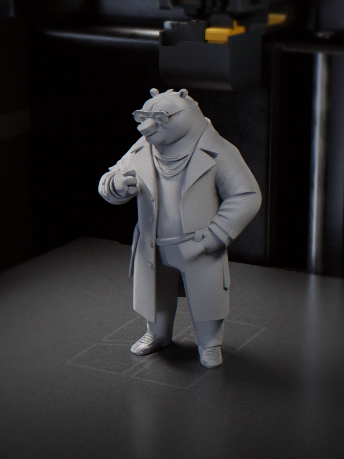 Dapper Panda Figurine Animals 3D Printable 3D model by José Pedro