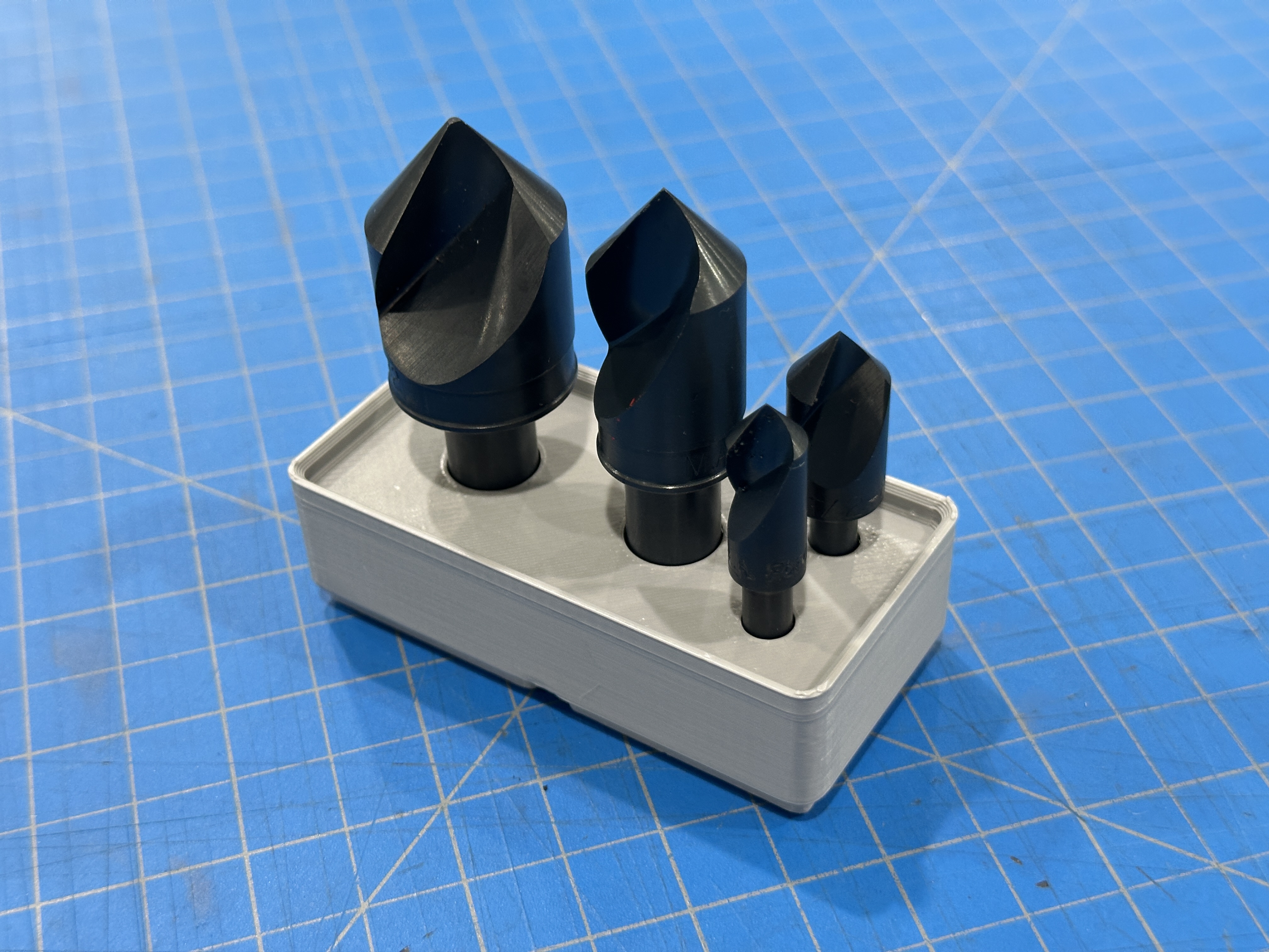 1x2 Gridfinity Bin for Countersink/Chamfer Bits