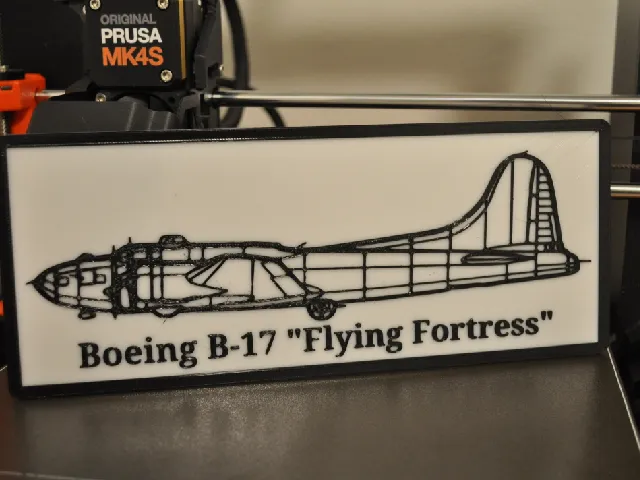 B-17 Flying Fortress Wall Plaque